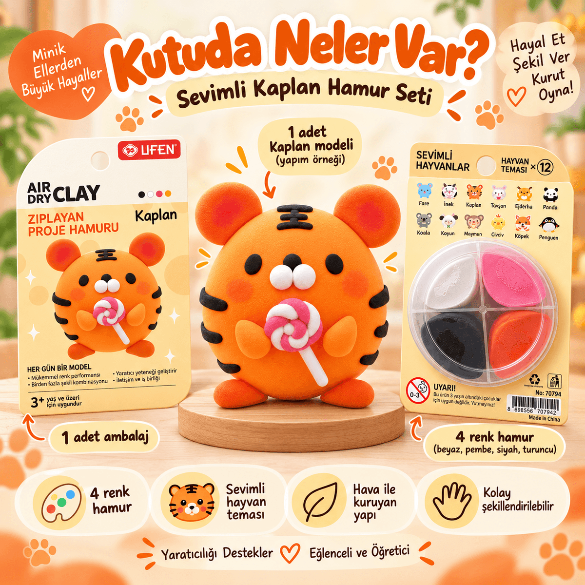 Luvoon™ Kaplan Zıplayan Proje Hamuru