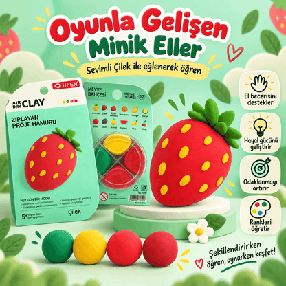 Luvoon™ Çilek Zıplayan Proje Hamuru