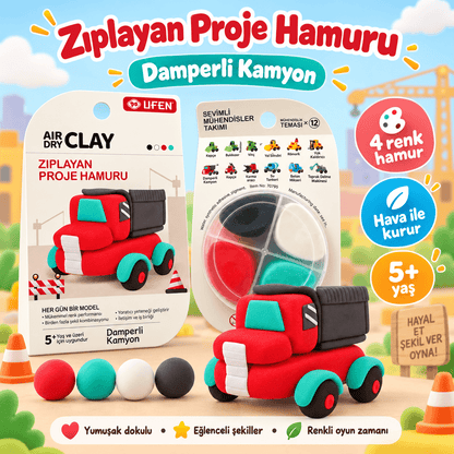 Luvoon™ Damperli Kamyon Zıplayan Proje Hamuru