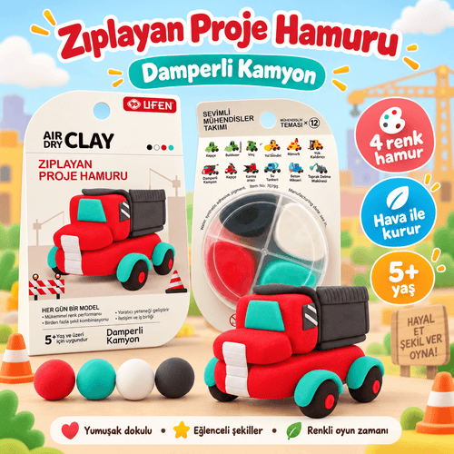 Luvoon™ Damperli Kamyon Zıplayan Proje Hamuru