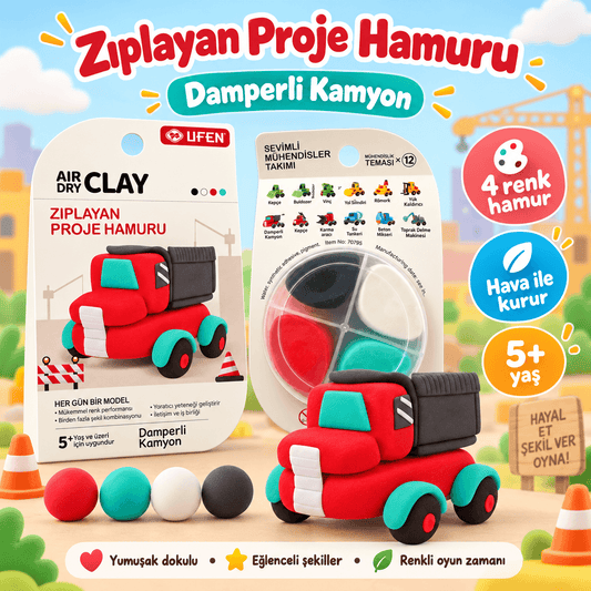 Luvoon™ Damperli Kamyon Zıplayan Proje Hamuru
