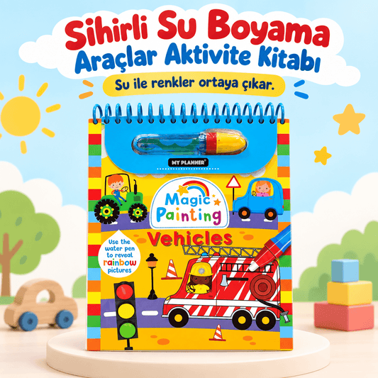 Luvoon™ Araçlar Sihirli Su Boyama Kitabı