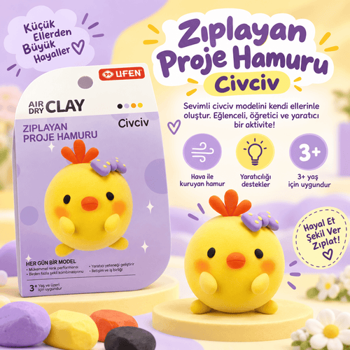 Luvoon™ Civciv Zıplayan Proje Hamuru