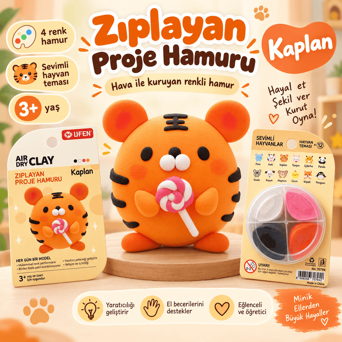 Luvoon™ Kaplan Zıplayan Proje Hamuru