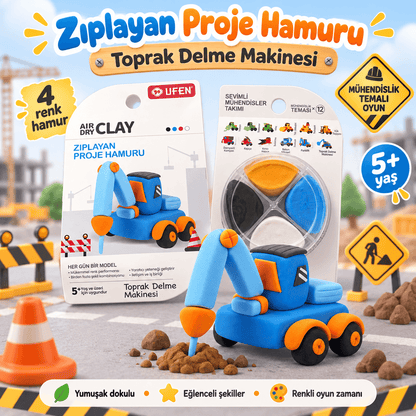 Luvoon™ Toprak Delme Makinesi Zıplayan Proje Hamuru