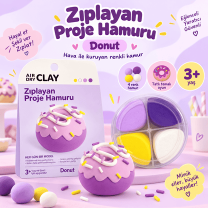 Luvoon™ Donut Zıplayan Proje Hamuru