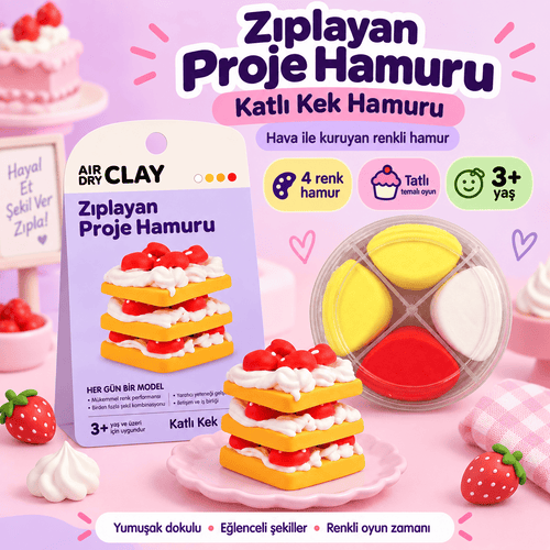 Luvoon™ Katlı Kek Zıplayan Proje Hamuru