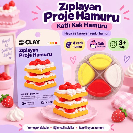 Luvoon™ Katlı Kek Zıplayan Proje Hamuru