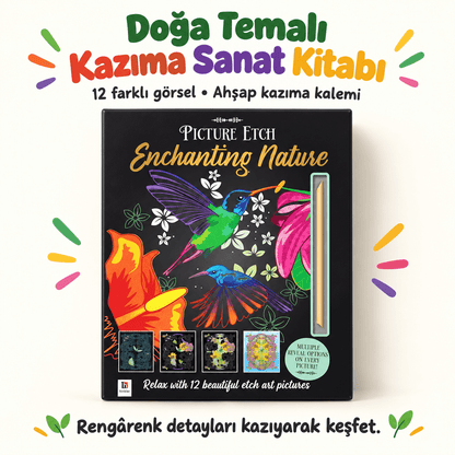 Luvoon™ Doğa Temalı Kazıma Sanat Kitabı