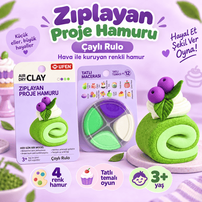 Luvoon™ Çaylı Rulo Zıplayan Proje Hamuru
