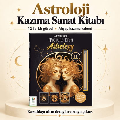 Luvoon™ Astroloji Temalı Kazıma Sanat Kitabı