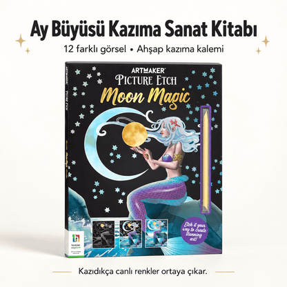 Luvoon™ Sihirli Ay Kazıma Sanat Kitabı