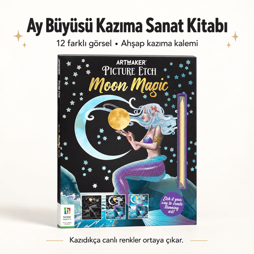 Luvoon™ Sihirli Ay Kazıma Sanat Kitabı
