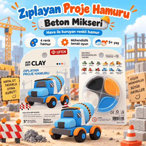 Luvoon™ Beton Mikseri Zıplayan Proje Hamuru