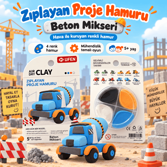 Luvoon™ Beton Mikseri Zıplayan Proje Hamuru