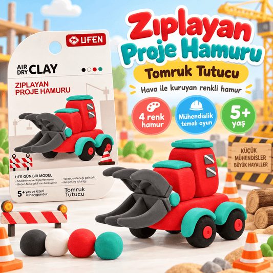 Luvoon™ Tomruk Tutucu Zıplayan Proje Hamuru