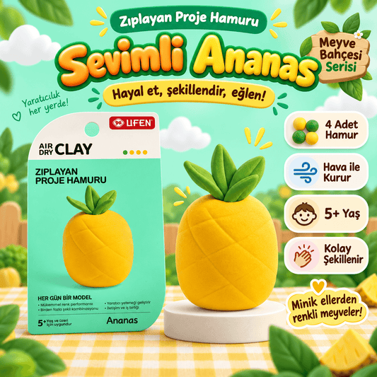 Luvoon™ Ananas Zıplayan Proje Hamuru