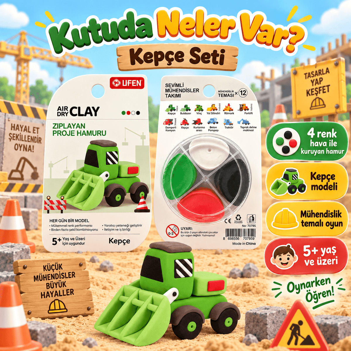 Luvoon™ Kepçe Zıplayan Proje Hamuru