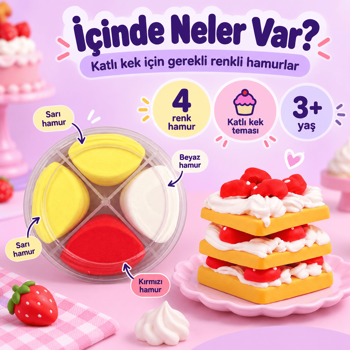Luvoon™ Katlı Kek Zıplayan Proje Hamuru