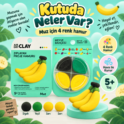 Luvoon™ Muz Zıplayan Proje Hamuru