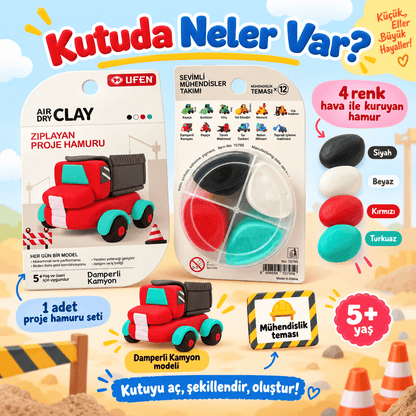 Luvoon™ Damperli Kamyon Zıplayan Proje Hamuru