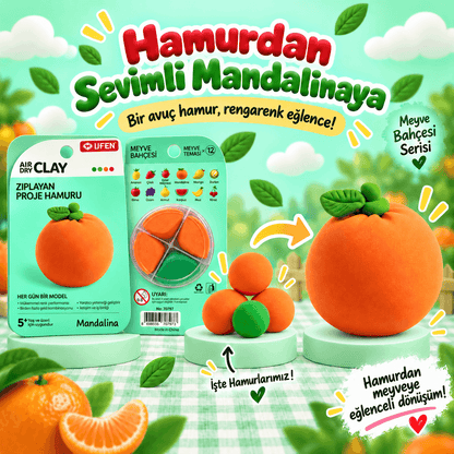 Luvoon™ Mandalina Zıplayan Proje Hamuru