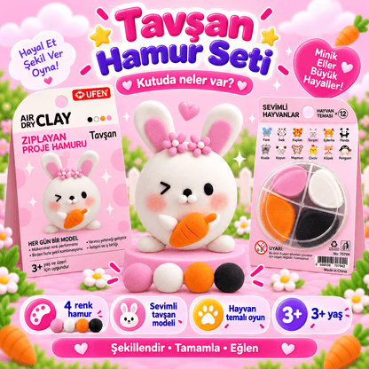 Luvoon™ Tavşan Zıplayan Proje Hamuru