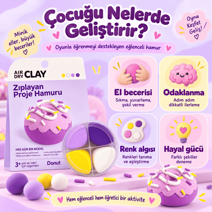 Luvoon™ Donut Zıplayan Proje Hamuru