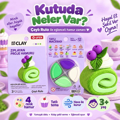 Luvoon™ Çaylı Rulo Zıplayan Proje Hamuru