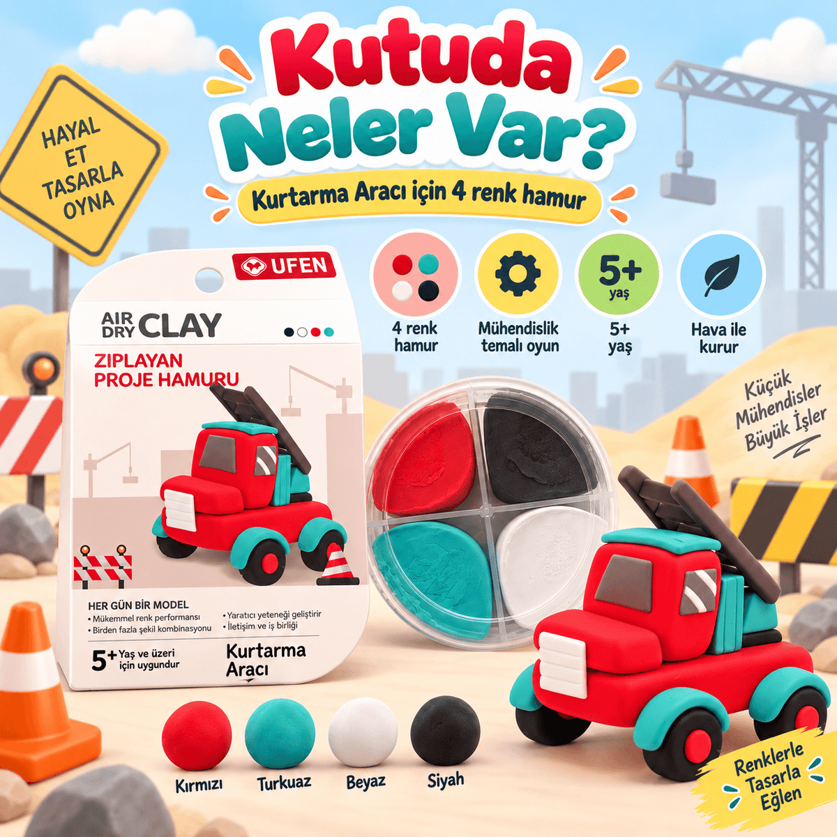 Luvoon™ Kurtarma Aracı Zıplayan Proje Hamuru