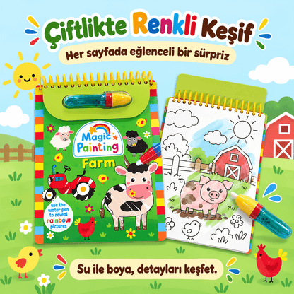 Luvoon™ Çiftlik Sihirli Su Boyama Kitabı