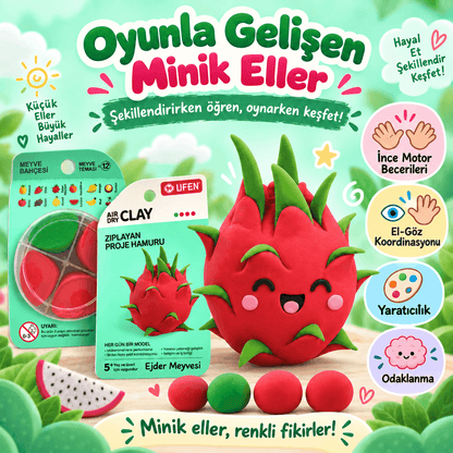 Luvoon™ Ejder Meyvesi Zıplayan Proje Hamuru