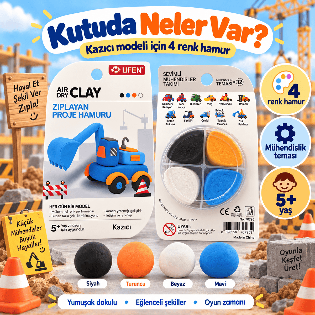 Luvoon™ Kazıcı Zıplayan Proje Hamuru