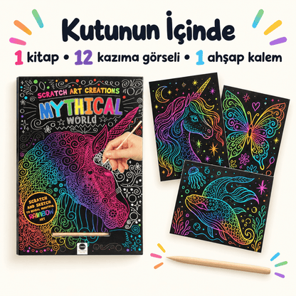 Luvoon™ Mitolojik Dünya Kazıma Sanat Kitabı
