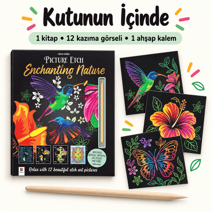 Luvoon™ Doğa Temalı Kazıma Sanat Kitabı