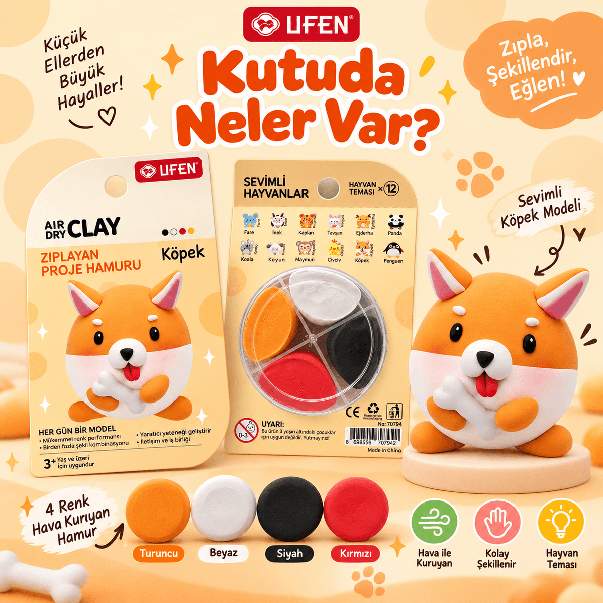 Luvoon™ Köpek Zıplayan Proje Hamuru