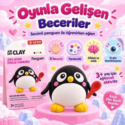 Luvoon™ Penguen Zıplayan Proje Hamuru