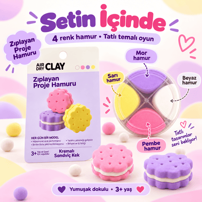 Luvoon™ Kremalı Sandviç Kek Zıplayan Proje Hamuru