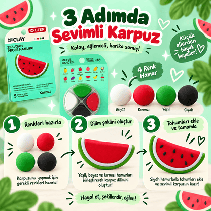 Luvoon™ Karpuz Zıplayan Proje Hamuru
