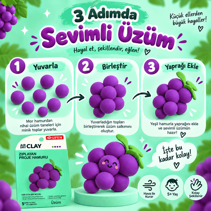 Luvoon™ Üzüm Zıplayan Proje Hamuru