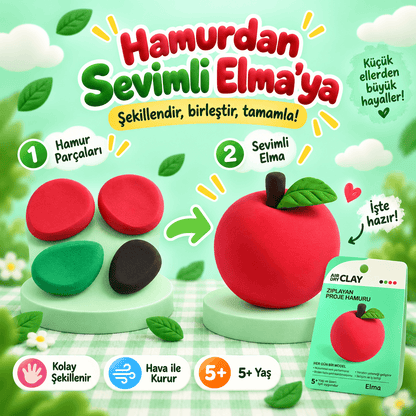Luvoon™ Elma Zıplayan Proje Hamuru