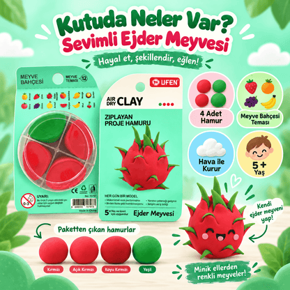 Luvoon™ Ejder Meyvesi Zıplayan Proje Hamuru