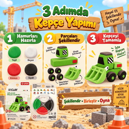 Luvoon™ Kepçe Zıplayan Proje Hamuru