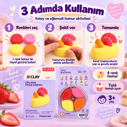 Luvoon™ Cheesecake Zıplayan Proje Hamuru