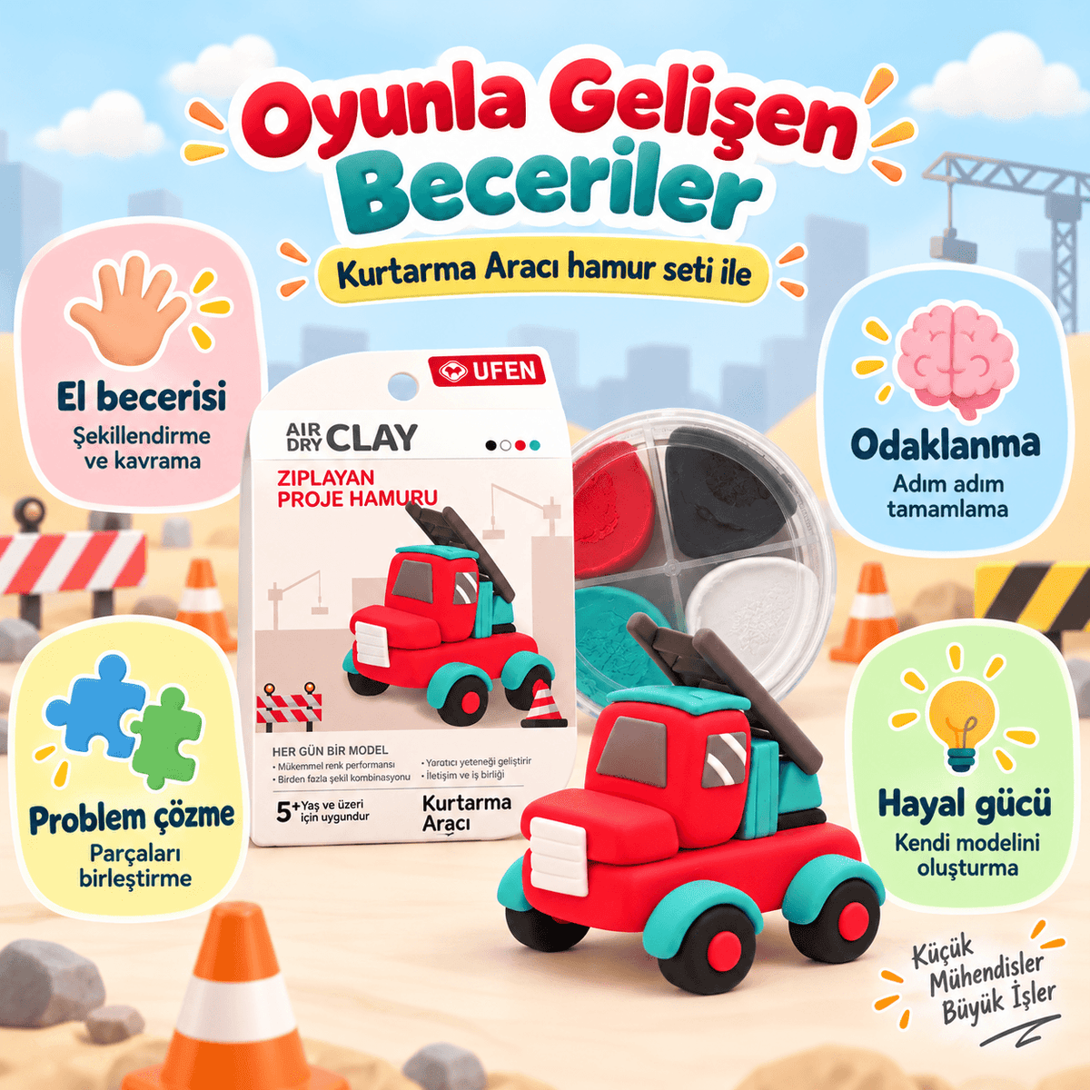 Luvoon™ Kurtarma Aracı Zıplayan Proje Hamuru
