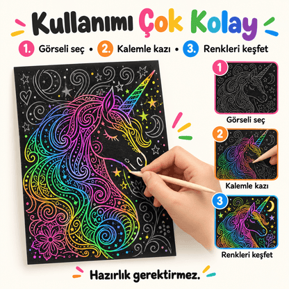 Luvoon™ Mitolojik Dünya Kazıma Sanat Kitabı