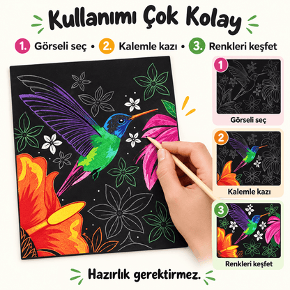 Luvoon™ Doğa Temalı Kazıma Sanat Kitabı