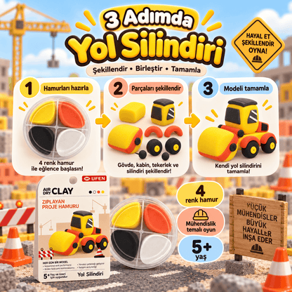 Luvoon™ Yol Silindiri Zıplayan Proje Hamuru