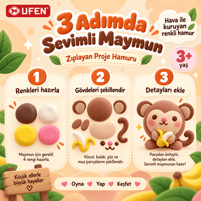 Luvoon™ Maymun Zıplayan Proje Hamuru