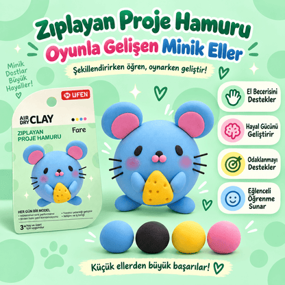 Luvoon™ Sevimli Fare Zıplayan Proje Hamuru